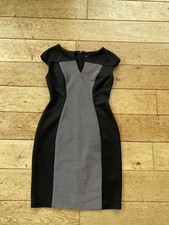 Connected Apparel 90s Black Bodycon Flattering Office Dress Size 6