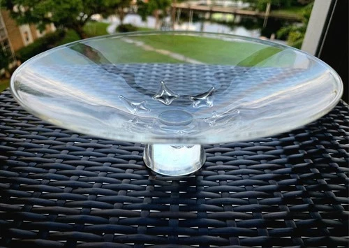 STEUBEN Footed “STAR SPANGLED” Centerpiece Bowl (#8114), George Thompson (1961)