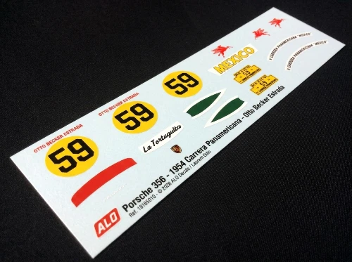 (PRE-VENTE) 1954 CARRERA PANAMERICANA #59 PORSCHE 356 BECKER ESTRADA 1:24 DECALS - Photo 1/1