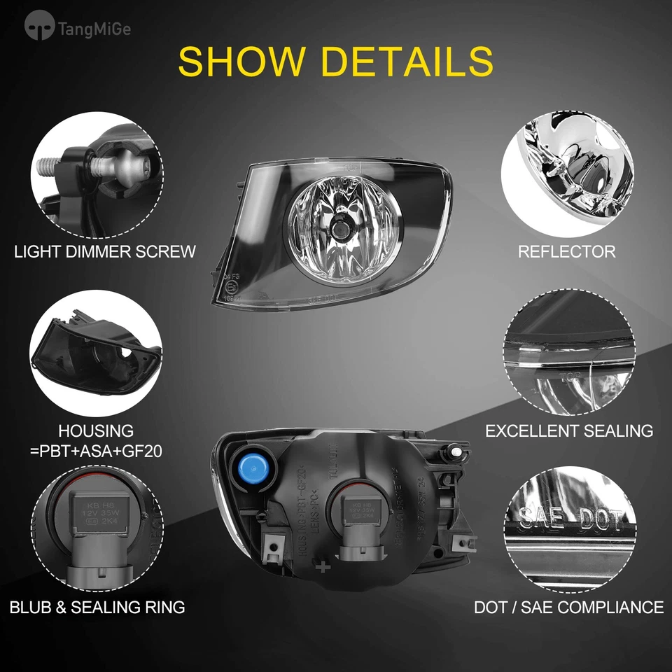 Fog Lights Compatible With 2007-2013 BMW 328i /xi 335i xDrive 335is/xi H8 35W - Image 4 of 4