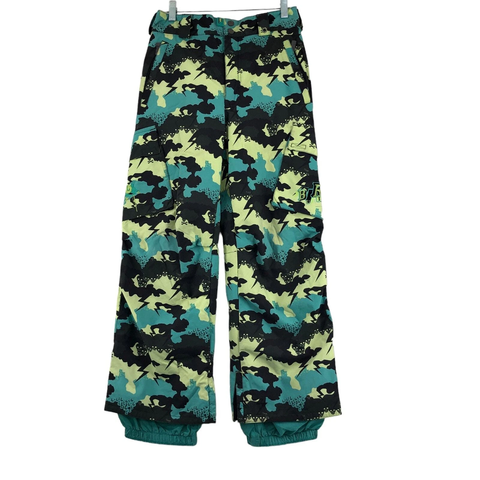 burton snowboard ski skull lightning print rare pants
