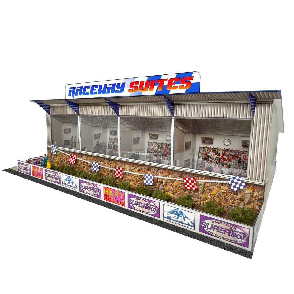 Set De Stands De Circuit 1/64 - Compatible Avec Les Voitures Slot Aurora, AFX, Hot Wheels