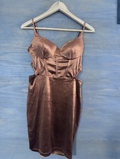 Privy Women's Brown Velvet Dress Corset Top Size Medium