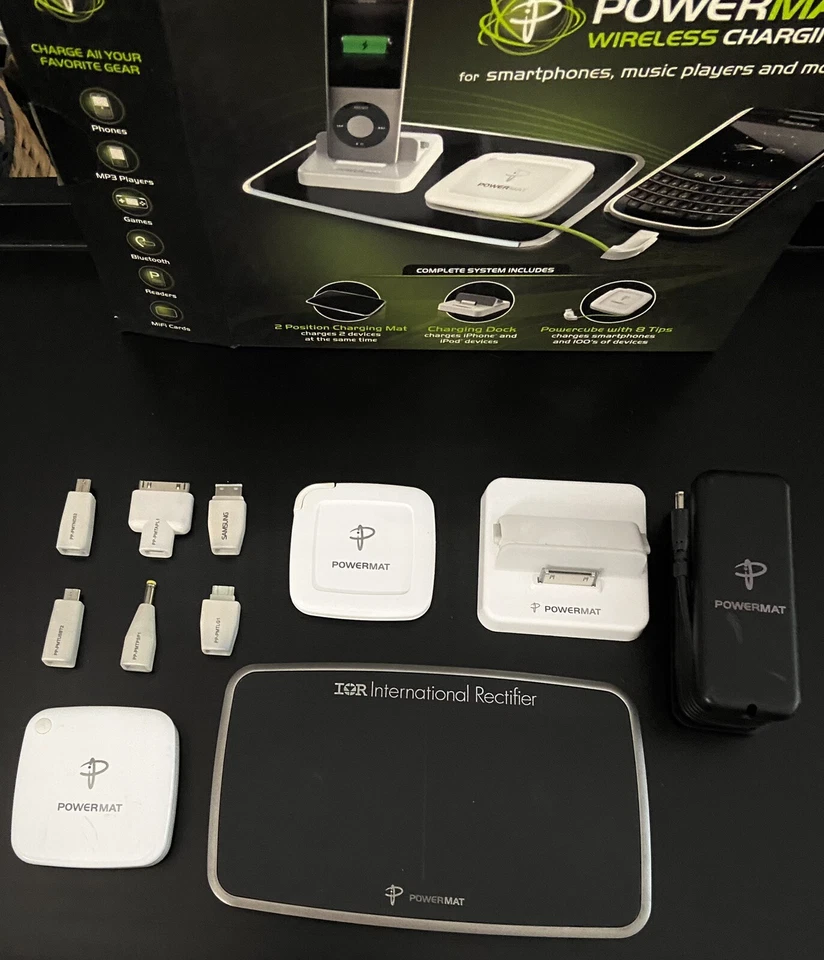 Alfombrilla de carga inalámbrica PowerMat PMM-2PB-B32, PowerCube con puntas y base Apple Foto 3 de 4