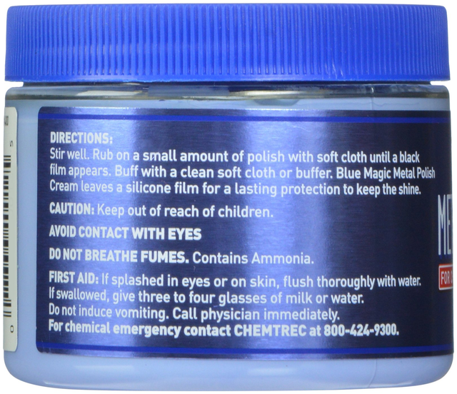 Blue Magic Metal Polish Cream For Chrome & Aluminum 7 Oz. eBay
