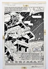 X-Men Adventures #10 Page 1 Original Art Title Page Splash Featuring Cable