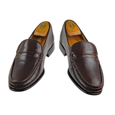 NEW Vintage BALLY Parawet Loafers Dress Shoes Sz. 9 EEE Dark  display picture 1