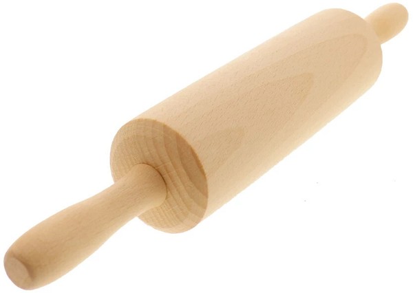 Kinder Teigrolle Nudelholz Teigroller Mit Starrer Achse L 24 Cm Aus Buchenholz-image