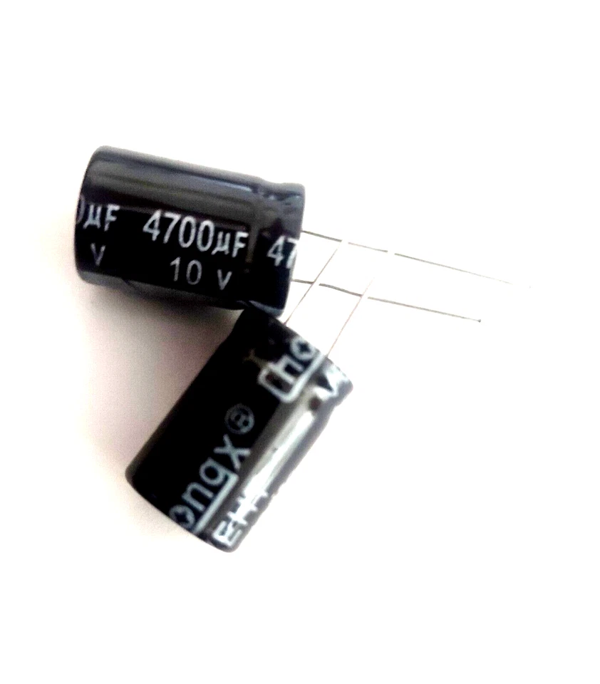 MW-STORE 2x Elko radial 4700µF ( 4700uF ) 10V 105°C Elektrolytkondensator