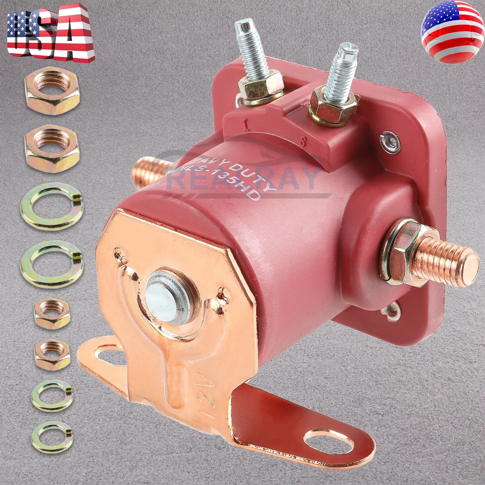 Relé solenoide de alta resistencia 12V rojo para Ford Bronco E-100 Econoline SW3 SNL135 Foto 4 de 4