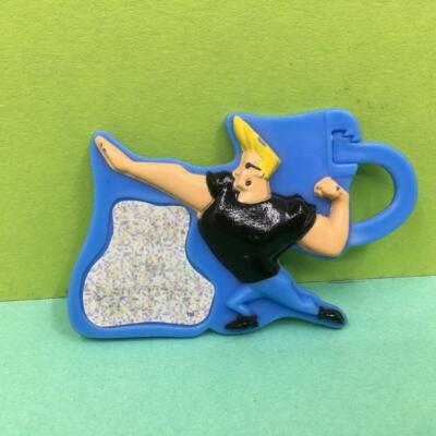Vintage Kelloggs Cartoon Network Johnny Bravo Hund Schlüsselanhänger Schlüsselring Taschenanhänger