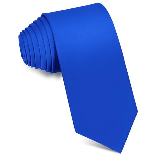 Men's Ties Solid Pure Color 3.15" (8CM) Necktie Plain Formal Black Ties Blue - Afbeelding 3 van 6
