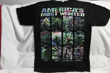 CAMISETA MARIHUANA AMERICA'S MOST WANTED WEED CANNABIS KUSH