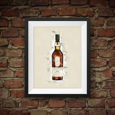 Lagavulin 16 Year Old Single Malt Scotch Whisky - Original Wall Art Decor 