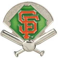San Francisco Giants MLB Baseball Field & Bats Sports Pin Licensed by Aminco