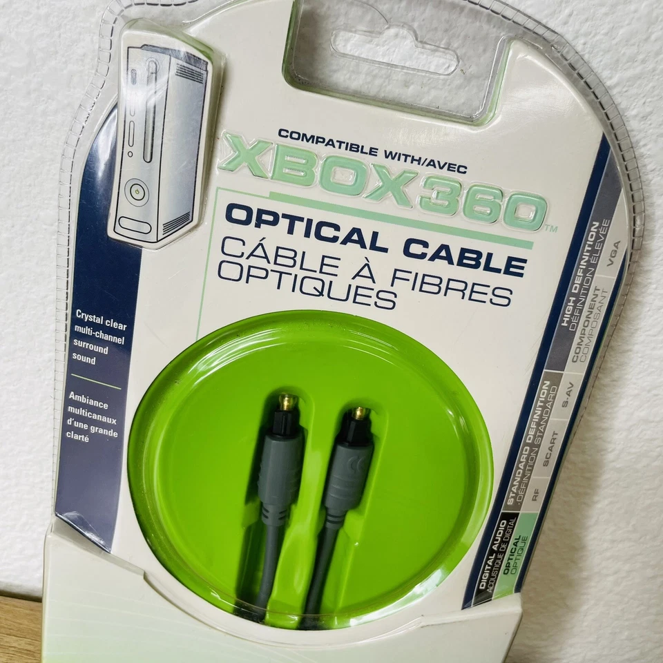 Vtg MadCatz Pro Series Optical Cable Xbox 360 9ft Digital Audio Sound Sealed NEW - Image 2 of 4
