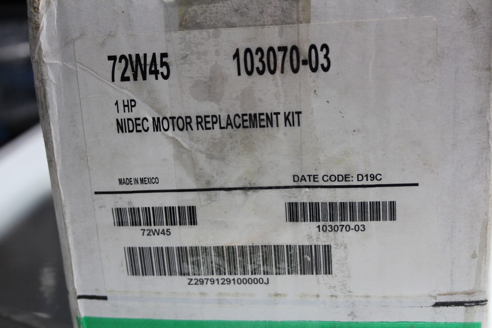 Lennox 72W45 1HP Variable Speed Motor Kit NIDEC REPLACEMENT KIT | eBay