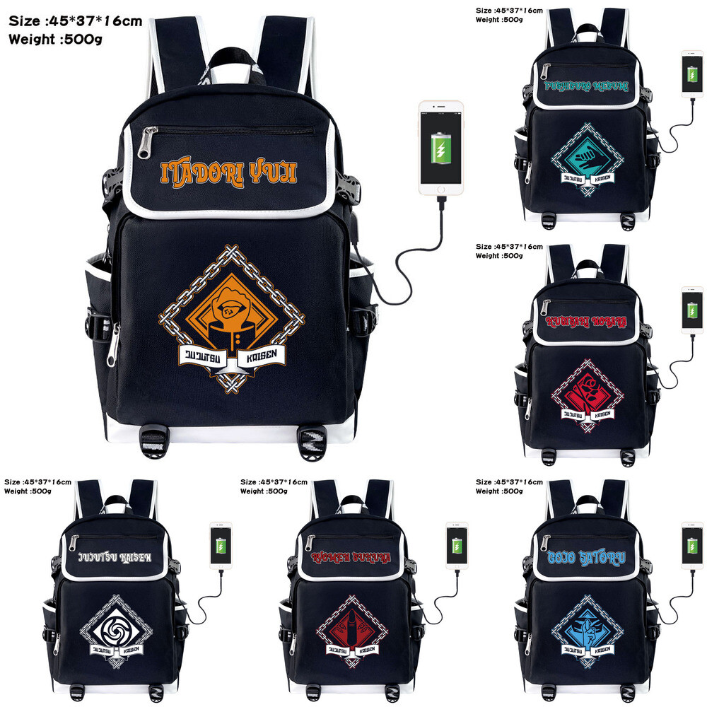 Jujutsu Kaisen Satoru Gojo Anime Casual Shoulder Backpack Rucksack Mochila