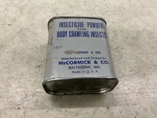WW2 Era Field Gear Size Sealed Can Of Insectiside McCormick & Co.