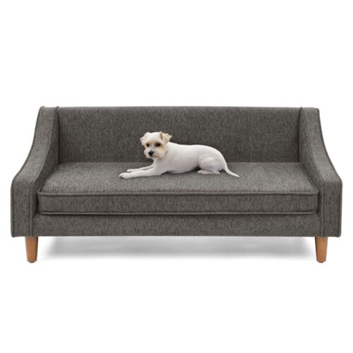 Dark Gray Modern Durable Elevated Dog Sofa Bed Comfortable Soft Dog Pet Sofa