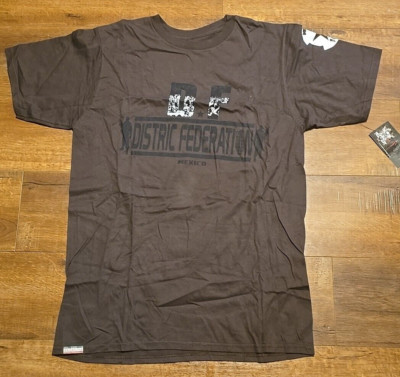 D.F. Distic Federation Mexico T-shirt Men's Size Medium Brown 