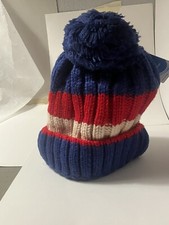 Youth Fleece Pom Pom Beanie Hats For Kids Ages 5-10