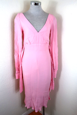 white christmas dresses Red Valentino Black Pink & White Silk Dress w/ Lace Trim Sz 2