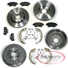 Bremsscheiben Beläge + Bremstrommel Bremsbacken Set vorne hinten für Toyota Aygo