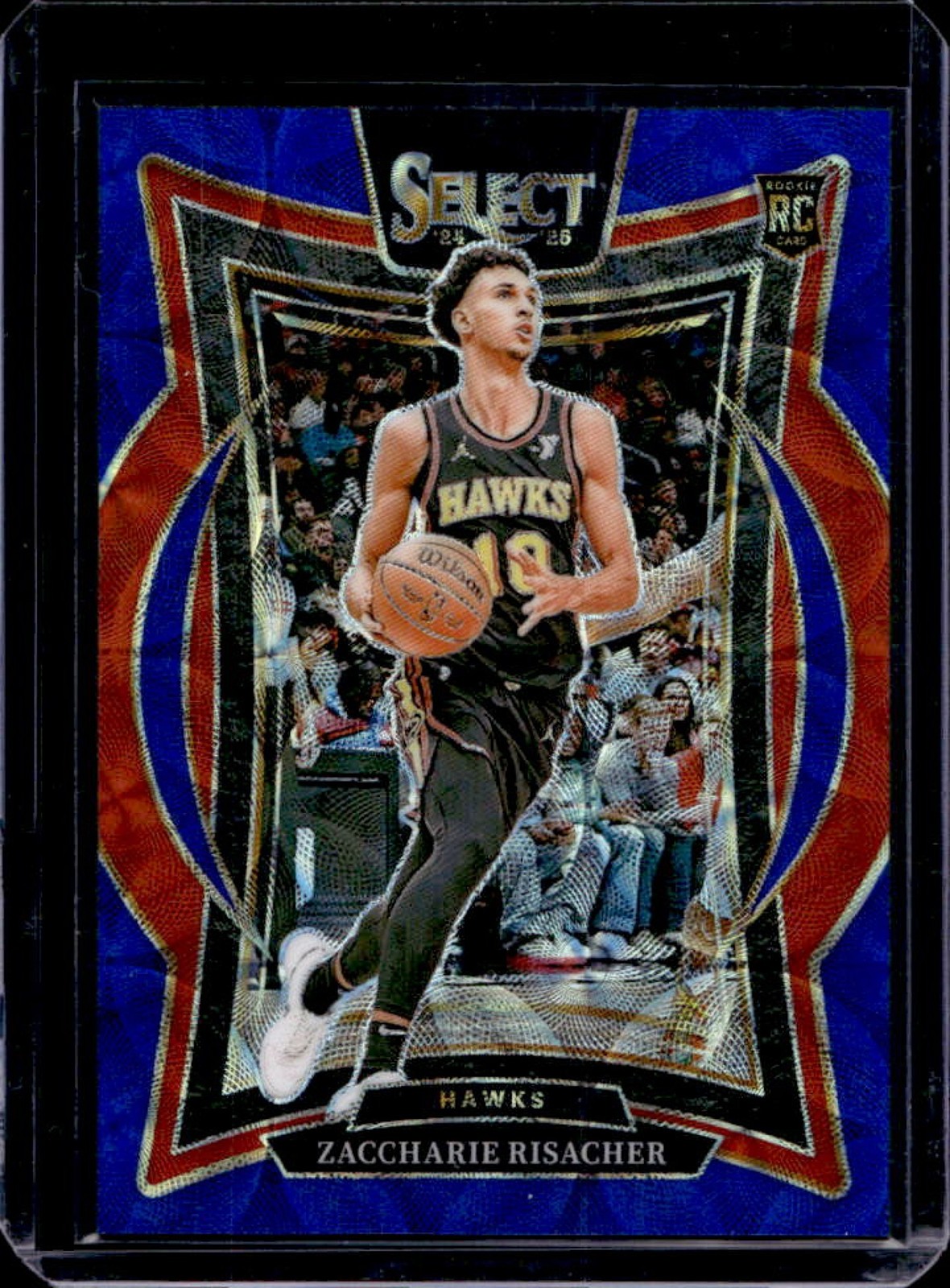 2024-25 Select Zaccharie Risacher Concourse RC Blue Scope Prizm #187/249 Hawks