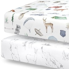 - 2 Pack Premium Fitted Baby Boy Crib Sheets for Standard Crib Mattress - Ult...