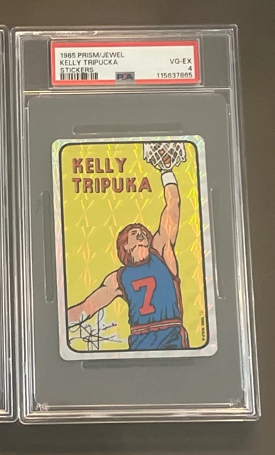 RARE 1985 Prism Jewel Sticker Kelly Tripucka Pistons Notre Dame