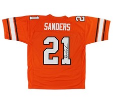 Barry Sanders Signed Oklahoma State Cowboys XL Mitchell & Ness Orange Jersey