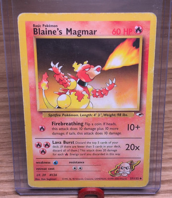 Wizards of the Coast Pokémon TCG Blaine's Magmar Gym Heroes 37/132 60 KP