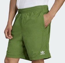 Adidas Originals Trefoil Essentials Woven Shorts Tech Olive Green KA0674 Medium