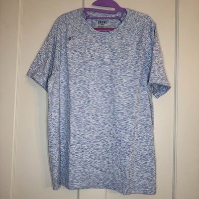 Rhone Mens Reign Performance Short Sleeve Blue Crew T Shirt Size Large