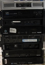 Powers amps lot (for parts only) lot of 8 amps