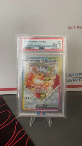 Pokemon Prismatic Evolutions Super-Premium Collection #174 Eevee EX, PSA 10