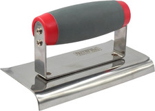 Faithfull Soft-Grip Concrete Edging Trowel, Stainless Steel Blade for Shaping St