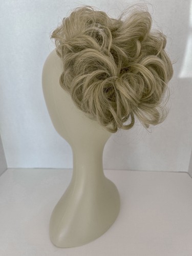Messy Bun Haarteil Lockiges Haar Scrunchie Dutt Extensions Echthaar wie Echthaar - Bild 12 von 38