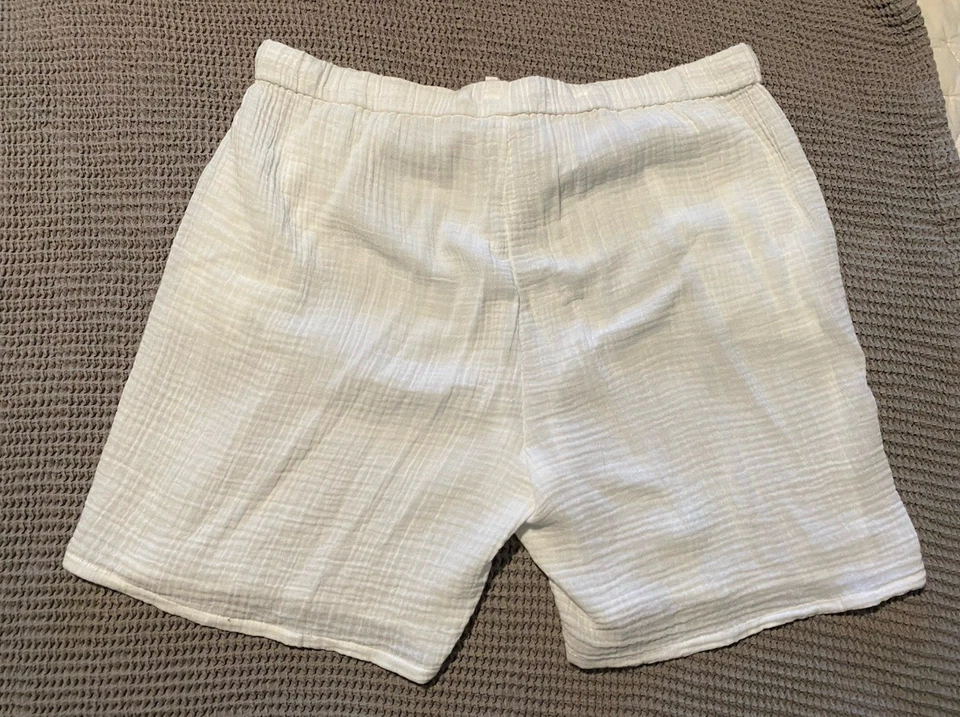 Шорты марлевые Eileen Fisher из 100% органического хлопка белые размер 1X - Изображение 2 из 4