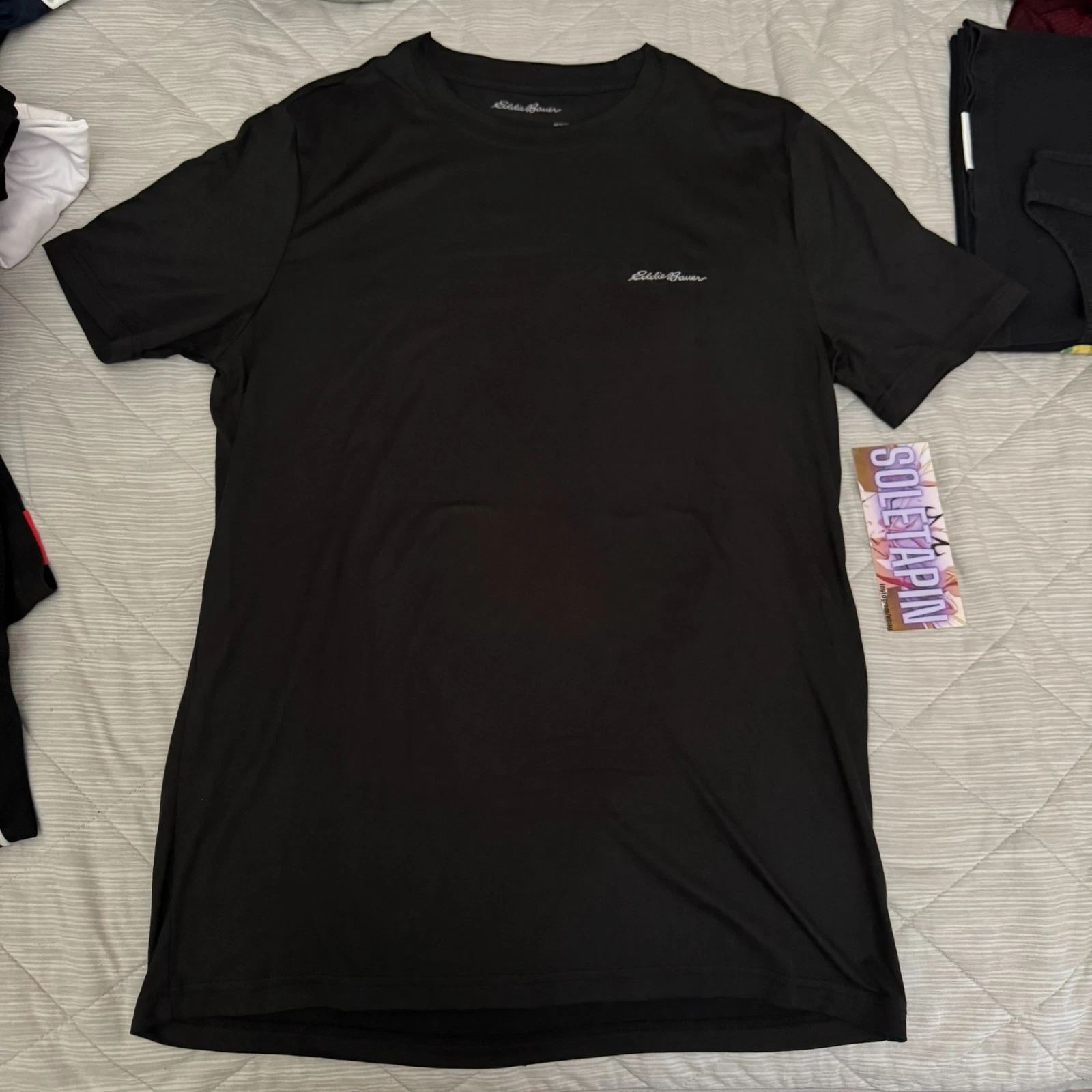 Lot of 2 Eddie Bauer Poly Blend Short Sleeve Performance Undershirt Size Medium