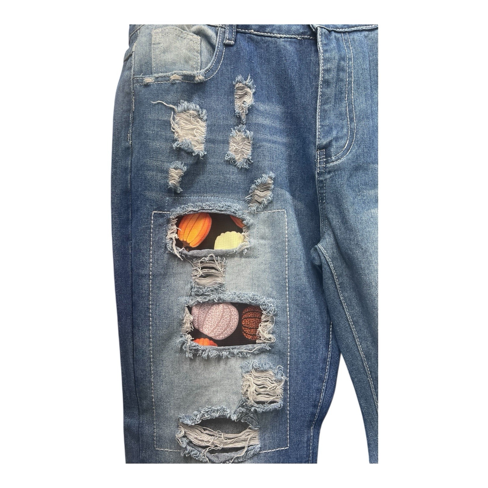 Halloween Fall Orange Pumpkin Patchwork Distresse… - image 5