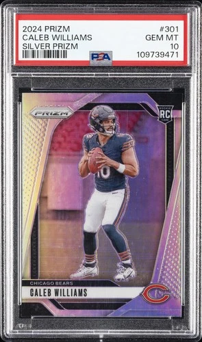 2024 PANINI PRIZM SILVER PRIZM #301 CALEB WILLIAMS ROOKIE RC PSA 10