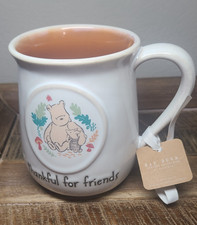 NWT Rae Dunn DISNEY WINNIE the POOH Thankful for Friends Stoneware Coffee Mug