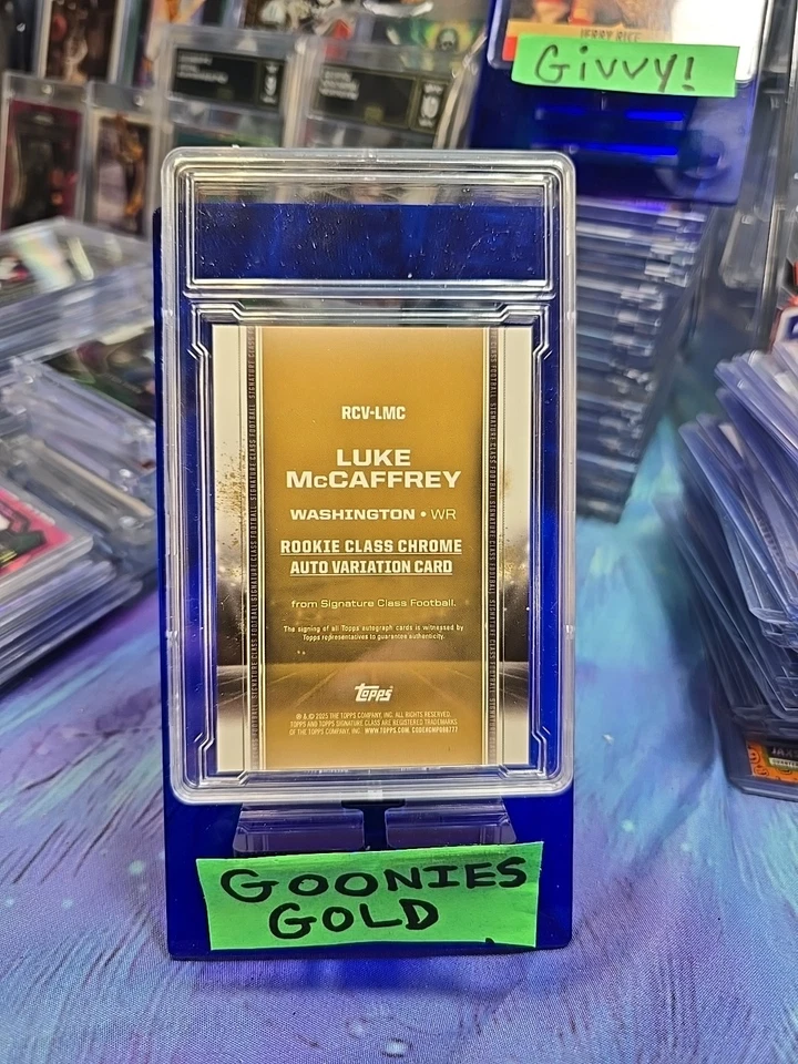 Luke McCaffrey Auto In SlabCase "24 TOPPS ROOKIE CLASS CHROME VARIATION #RCV-LMC - Image 2 of 2