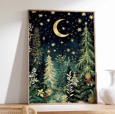 Christmas Poster, Christmas Wall Art, Festive Decor, Winter Art, Winter Poster,