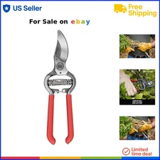 Forged Steel Bypass Pruner 1 Inch Capacity Garden Shears for Large Hands