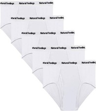 Natural Feeling Men Brief Underwear Multipack Cotton Full Rise Brief