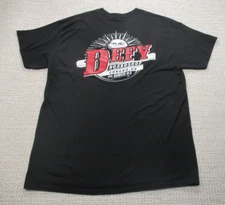 Defy Boardshop Corona California Mens L Black T-Shirt Skateboarding Surf