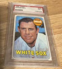 1969 Topps #636 Woodie Held PSA NM 7 - 7204